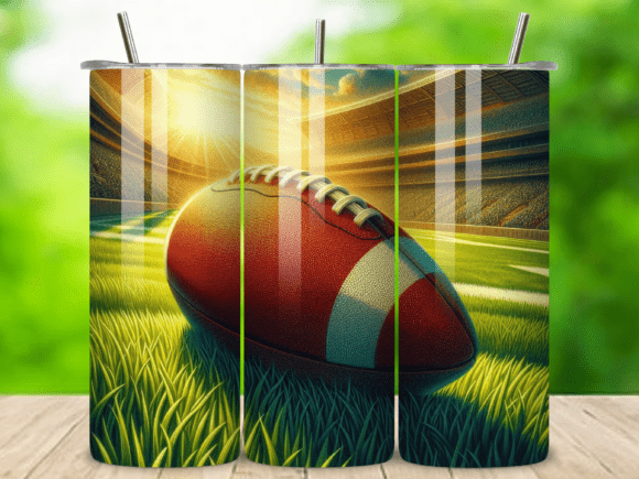 3D American Football Tumbler Wrap V.1: Creative Design Asset