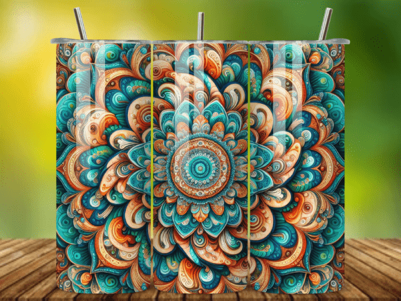 3D Mandala Tumbler Wrap Sublimation V.5 Design Files