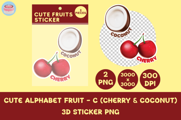 Adorable 3D Fruit Stickers: A Sweet Design Asset