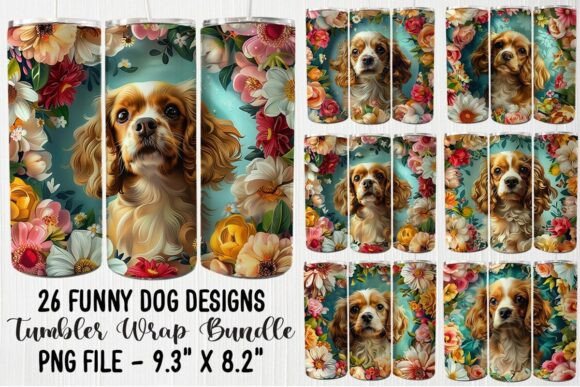 Charming Dog 3D Tumbler Wrap Bundle for Crafters