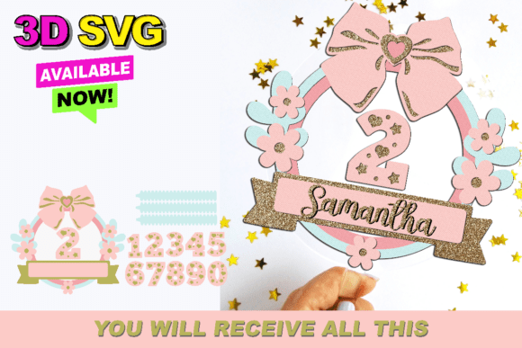 Coquette Shaker Cake Topper 3D SVG: Creative Designs