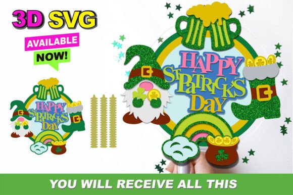 Enchant Your St. Patrick's Day with a 3D SVG Cake Topper